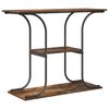 vidaXL Konsolentisch mit Regal Ger&auml;ucherte Eiche 101 x 35 x 80,5 cm