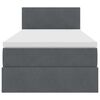 vidaXL Bett mit Stauraum und LED mit LED Dunkelgrau 90 x 190 cm Samt