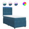 vidaXL Boxspringbett mit Matratze Blau 80x200 cm Samt