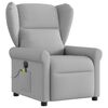 vidaXL Massagesessel Elektrisch Wolkengrau Stoff