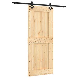 vidaXL Schiebet&uuml;r 85 x 210 cm Massivkiefer (Unbehandelt)