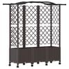 vidaXL Hochbeet mit Rankgitter und Dach Braun 163 x 40 x 144 cm PP