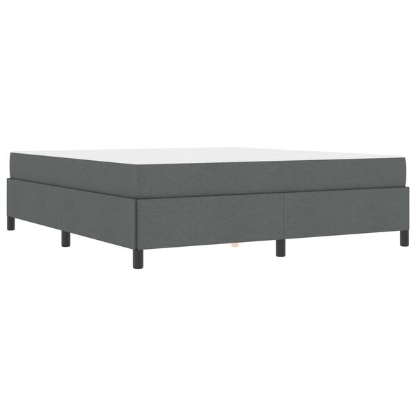 vidaXL Boxspringbett Dunkelgrau 180 x 200 cm Stoff