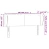 vidaXL Kopfteil mit Ohren Dunkelgr&uuml;n 147x23x78/88 cm Samt
