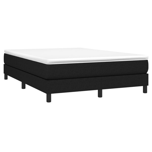 vidaXL Boxspringbettgestell Schwarz 140x200 cm Stoff