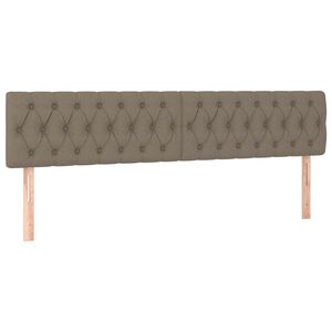 vidaXL Kopfteile Taupe 180x7x78/88 cm Stoff