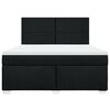 vidaXL Boxspringbett mit Matratze Schwarz 180x200 cm Stoff