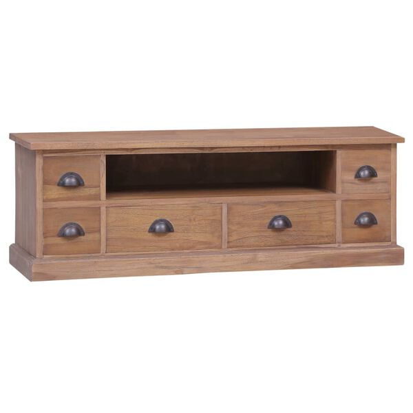 vidaXL TV-Schrank 120&times;30&times;40 cm Massivholz Teak