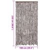 vidaXL Fliegenvorhang Braun und Weiß 100x230 cm Chenille
