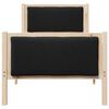 vidaXL Bettrahmen mit Kopfteil Schwarz 75 x 190 cm Stoff