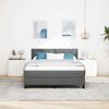 vidaXL Boxspringbett mit Matratze Dunkelgrau 140 x 200 cm Stoff