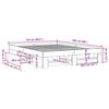 vidaXL Bettgestell Grau Sonoma 150x200 cm Holzwerkstoff