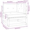 vidaXL Garten-Ecksofa mit Creme Kissen Massivholz Kiefer