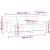 vidaXL 3-Sitzer-Sofa mit Kissen Hellgrau 180 cm Stoff