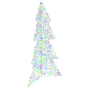 vidaXL Weihnachtsbaum mit 160 LEDs Mehrfarbig 150 cm Acryl