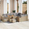vidaXL Garten-Sofa-Set 12 pcs Beige Poly-Rattan