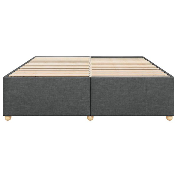 vidaXL Bettgestell ohne Matratze Dunkelgrau 180x200 cm Stoff
