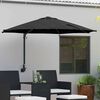 vidaXL Garten-Sonnenschirm Schwarz 248 x 248 x 148 cm