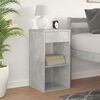 vidaXL Nachttisch mit Schublade Betongrau 35x34x66,5 cm