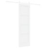 vidaXL Schiebet&uuml;r ORKDAL Wei&szlig; 61 x 198,5 cm Massives Kiefernholz