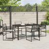 vidaXL Garten Essgruppe 5 pcs Schwarz Pulverbeschichteter Stahl