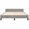 vidaXL Bettgestell ohne Matratze Hellgrau 140x200 cm Samt