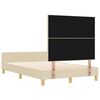 vidaXL Bettgestell mit Kopfteil Creme 120 x 190 cm Stoff
