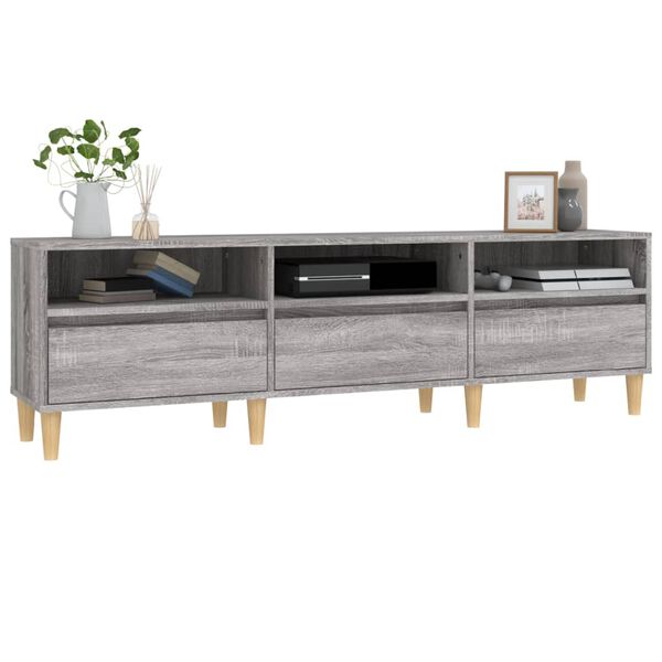 vidaXL TV-Schrank Grau Sonoma 150x30x44,5 cm Holzwerkstoff