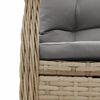 vidaXL 3-tlg. Garten-Essgruppe mit Kissen Beige Poly Rattan
