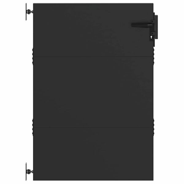 vidaXL Gartentor Schwarz 85 x 150 cm Pulverbeschichteter Stahl