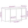 vidaXL Sideboard Altholz 135 x 41 x 75 cm Holzwerkstoff