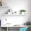 vidaXL Schweberegal Eichen-Optik und Wei&szlig; 120x23,5x3,8 cm MDF