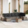 vidaXL Garten-Sofa-Set 8 pcs Grau