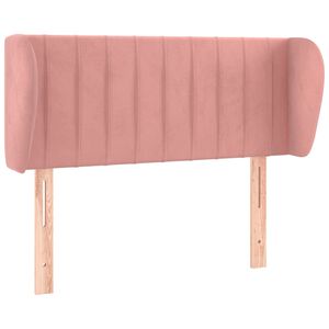 vidaXL Kopfteil mit Ohren Rosa 83x23x78/88 cm Samt