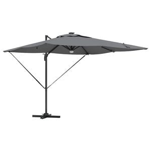 vidaXL Roma Parasol mit LED-Lichtleisten Anthrazit 286 x 284 x 270 cm