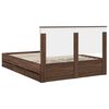 vidaXL Bettrahmen Braun Eichen-Optik 150 x 200 cm Ingenieurs Holz