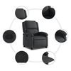 vidaXL Relaxsessel Echtleder Schwarz