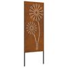 vidaXL Garten Sichtschutz-Leinwand Rostig 50 x 140 cm Wetterfeststahl