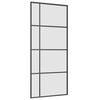 vidaXL Schiebet&uuml;r mit Beschlag Schwarz 90x205 cm ESG-Glas