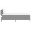 vidaXL Boxspringbett mit Matratze Hellgrau 90 x 190 cm Stoff