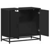 vidaXL Waschbeckenunterschrank Schwarz 65x33x60 cm Holzwerkstoff