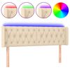 vidaXL LED Kopfteil Creme 147x16x78/88 cm Stoff