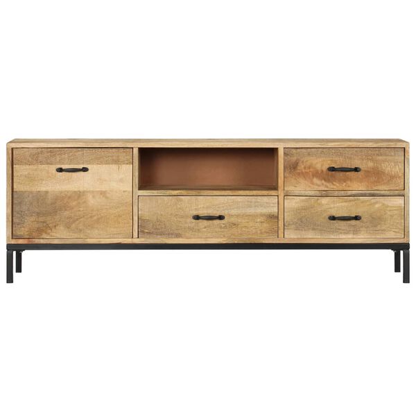 vidaXL TV-Schrank 130x30x45 cm Massivholz Mango