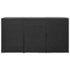 vidaXL M&uuml;lltonnenbox f&uuml;r 3 Tonnen Schwarz 229x78x120 cm Poly Rattan