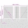 vidaXL Zaunpfosten Grau 50 x 1,4 m (Masche 19 x 19 mm) Stahl und PVC