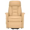 vidaXL Massagesessel mit Aufstehhilfe Creme Mikrofasergewebe