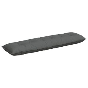 vidaXL R&uuml;ckenkissen Dunkelgrau 180 x 19 x 50 cm Stoff