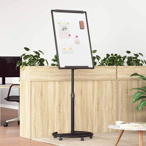 vidaXL Magnetische Weißwandtafel Weiß und Schwarz 62 x 62 x 195 cm EPS