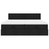 vidaXL Ottoman-Bett mit Matratzen Schwarz 160x200 cm Stoff