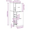 vidaXL Apothekerschrank Schwarze Eiche 40 x 41 x 118 cm Holzwerkstoff